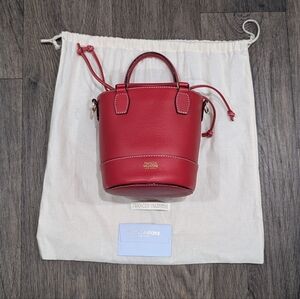 Frances Valentine Red Bucket Bag.
